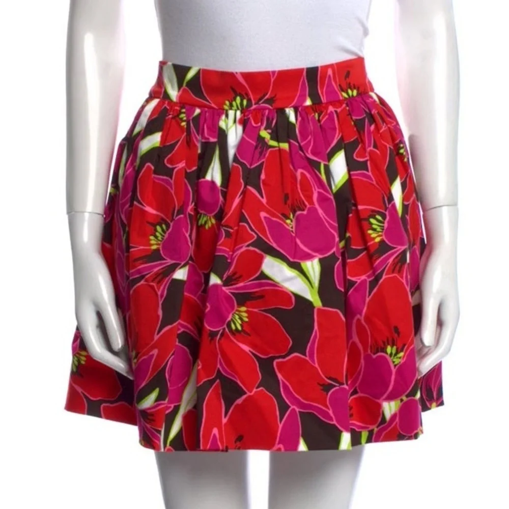 Kate Spade Coreen Cupcake Magenta Floral Preppy Fun Skirt Size 2 - Picture 2 of 11